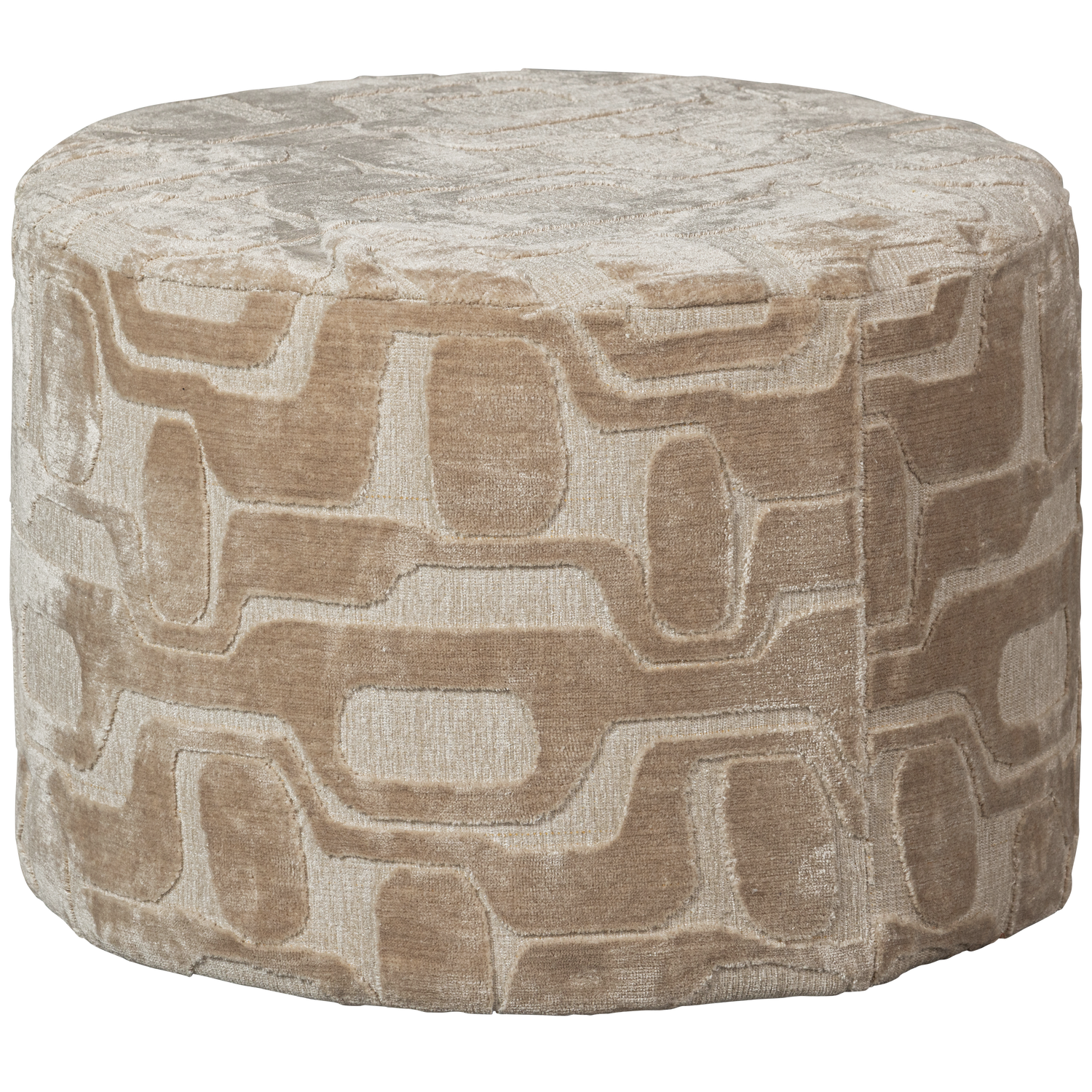 Woood Yago Poef Viscose Dessin Naturel - KwaliteitWonen.nl