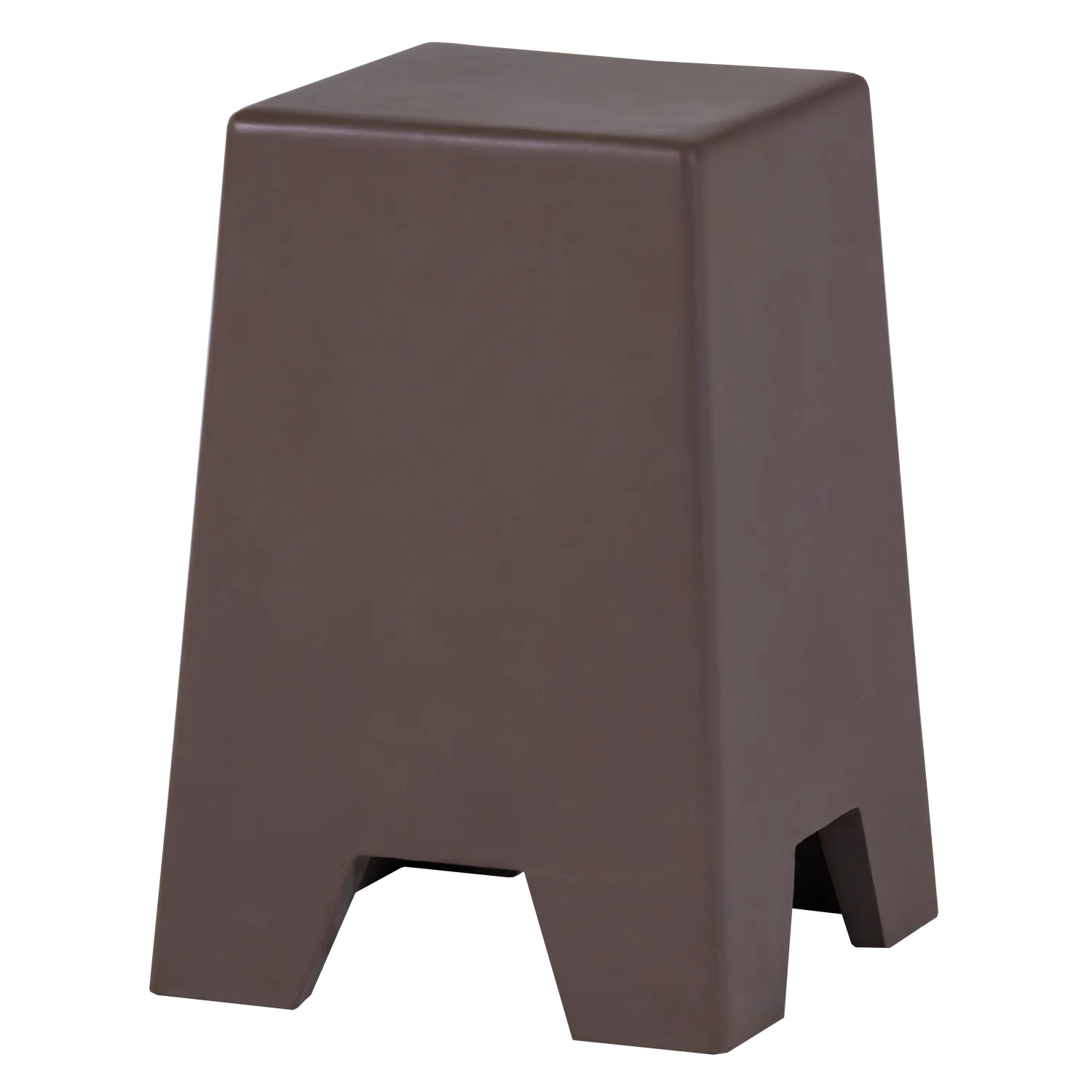 Woood Zina Bijzettafel Hoog Cement Bruin - KwaliteitWonen.nl