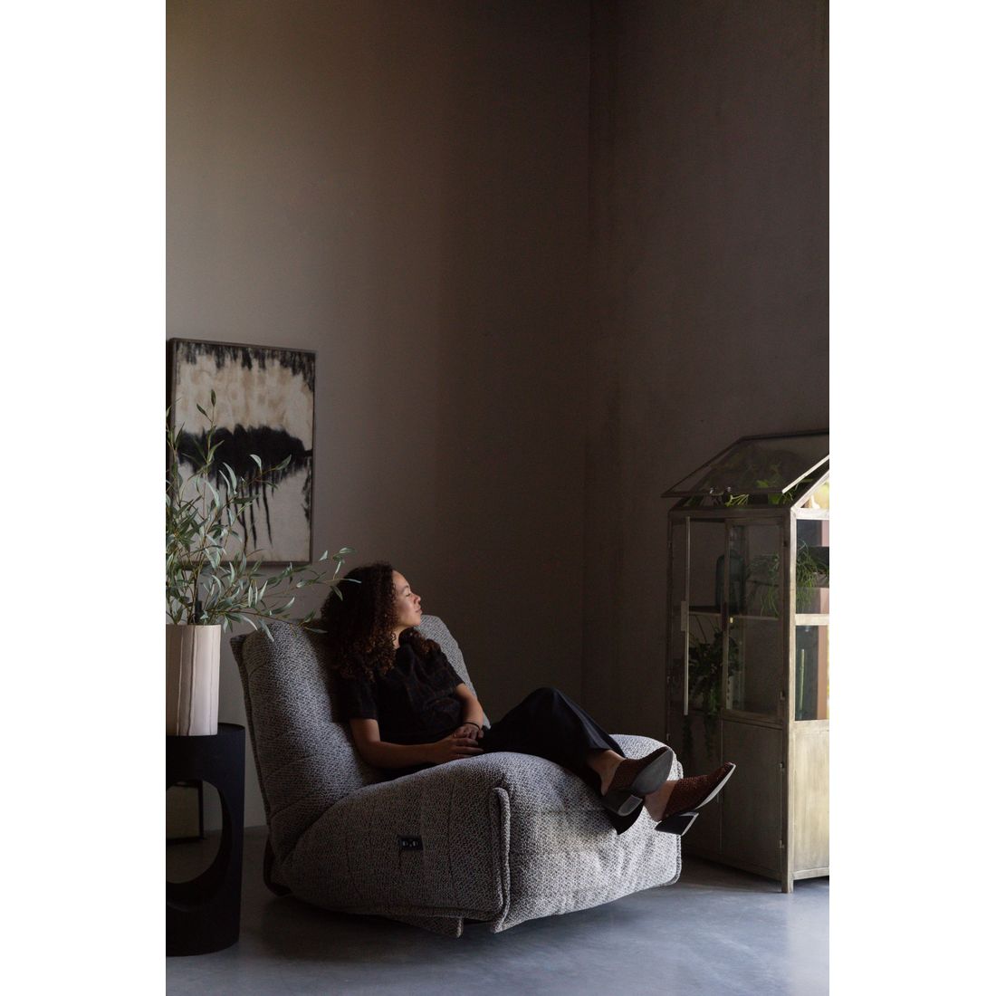 Dutchbone Verstelbare Fauteuil Hamilton Beige