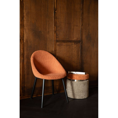 Dutchbone Poef Sen Bruin Oranje