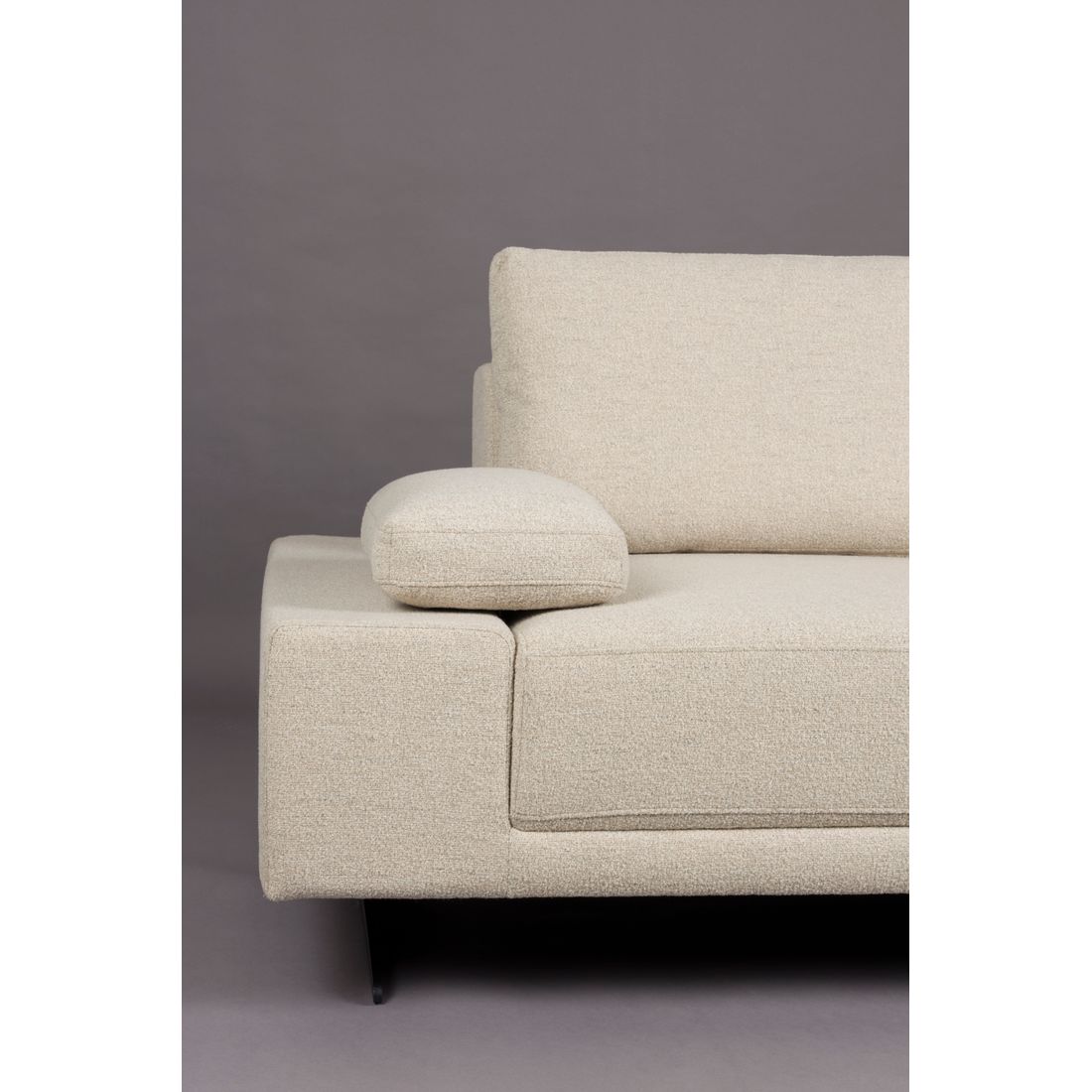 Dutchbone 3-zits Bank Shelly Wit + Chaise Longue Rechts