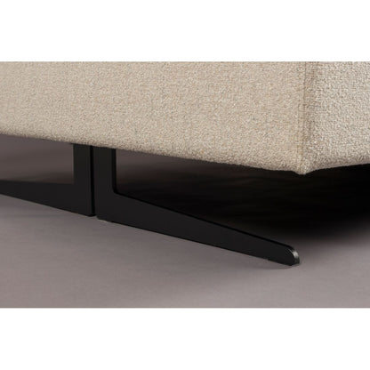 Dutchbone 3-zits Bank Shelly Wit + Chaise Longue Rechts