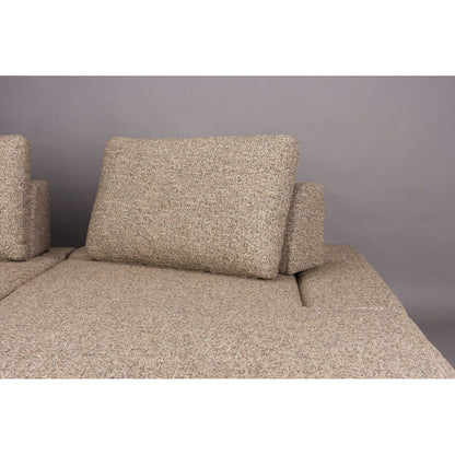 Dutchbone 3-zits Bank Shelly Beige + Chaise Longue Rechts