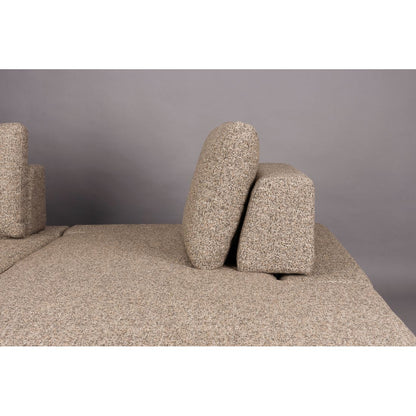 Dutchbone 3-zits Bank Shelly Beige + Chaise Longue Rechts