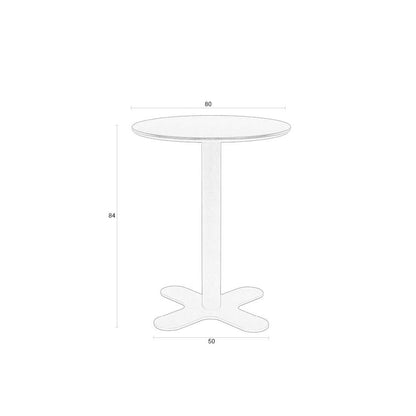 White Label Living Buitentafel Sanjay Zwart