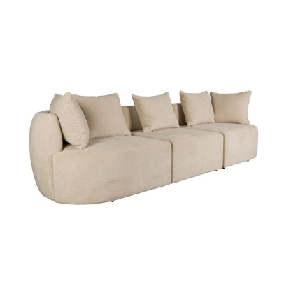 Dutchbone 4.5-zits Bank Rocca Latte