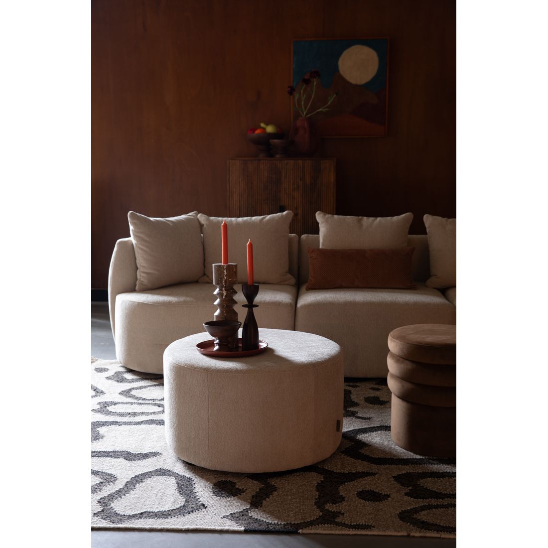 Dutchbone 4.5-zits Bank Rocca Latte