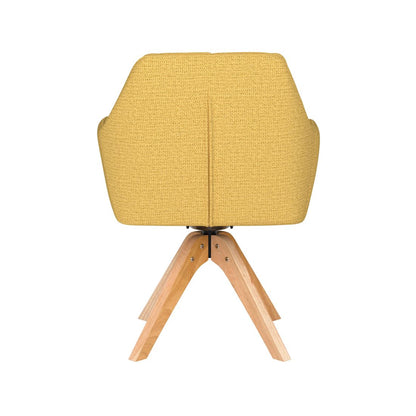 White Label Living Eetkamerstoel Pete Okergeel Hout