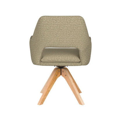 White Label Living Eetkamerstoel Mos Groen Hout