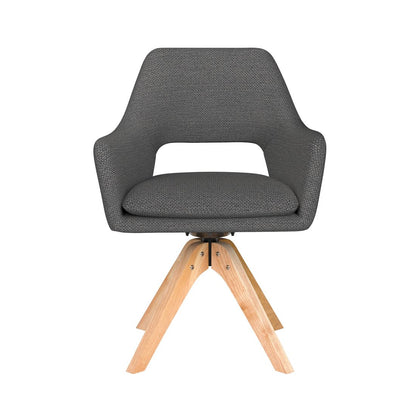 White Label Living Eetkamerstoel Mos Grijs Hout