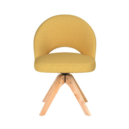 White Label Living Eetkamerstoel Mick Okergeel Hout