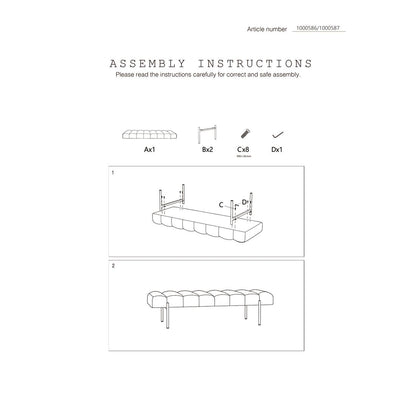 White Label Living Eetkamerbank Jethro 160cm