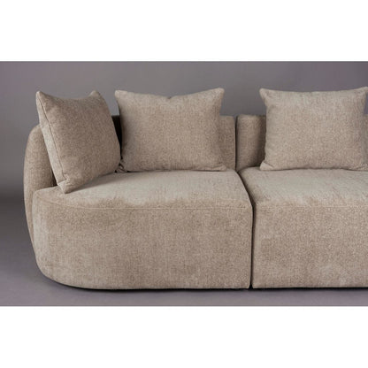 Dutchbone 4.5-zits Bank Rocca Cappuccino