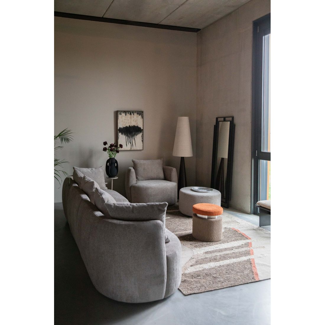 Dutchbone 4.5-zits Bank Rocca Cappuccino