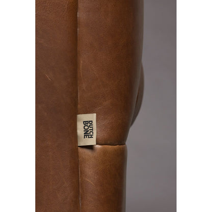 Dutchbone 3-zits Bank Douglas Wax Leer Donkerbruin