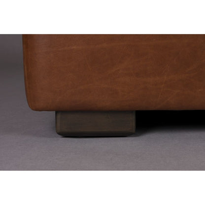 Dutchbone 3-zits Bank Douglas Wax Leer Donkerbruin