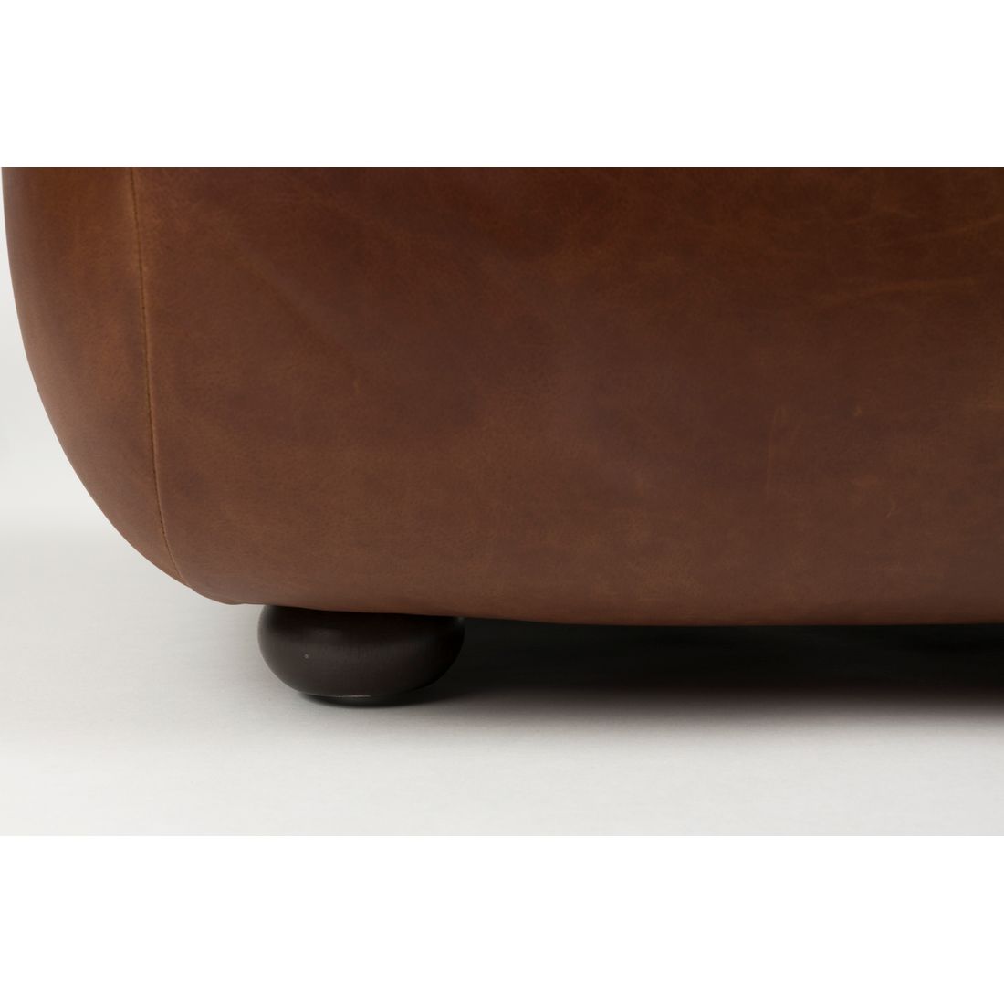 Dutchbone Fauteuil Wyatt Wax Leer Donkerbruin