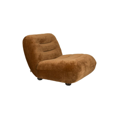 Dutchbone Fauteuil Wyatt Velours Cognac