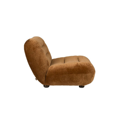 Dutchbone Fauteuil Wyatt Velours Cognac