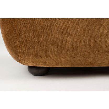 Dutchbone Fauteuil Wyatt Velours Cognac