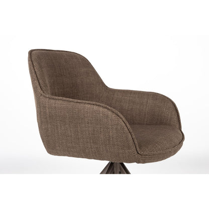 White Label Living Eetkamerstoel Toye Bruin