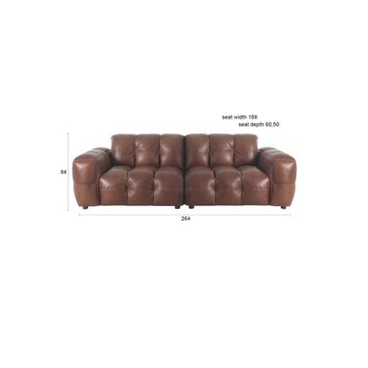 Dutchbone 3-zits bank Hackman Bruin