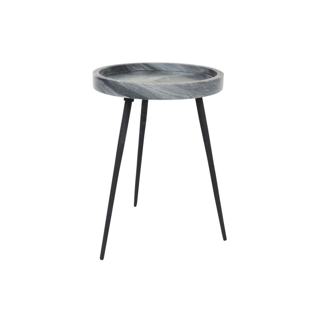 White Label Living Bijzettafel Karrara Grijs