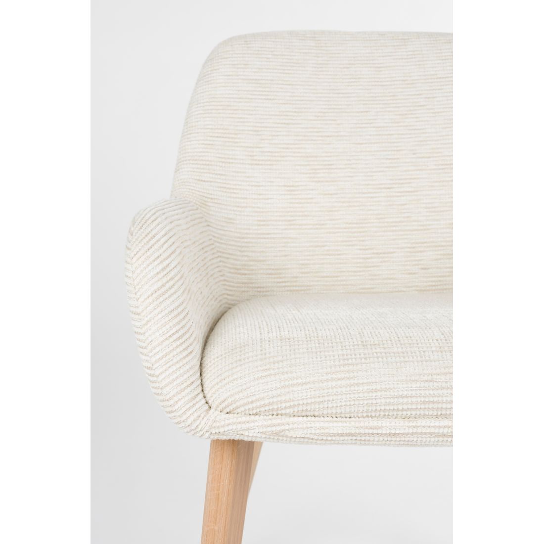 White Label Living Eetkamerstoel Loua Wit