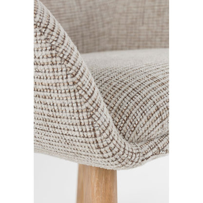 White Label Living Eetkamerstoel Loua Beige