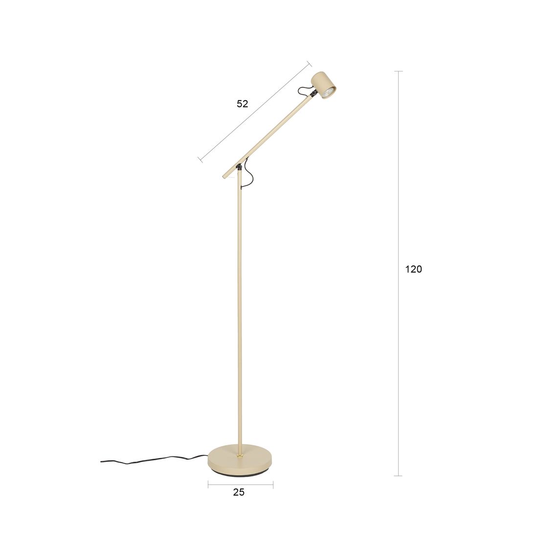 White Label Living Vloerlamp Aero Beige