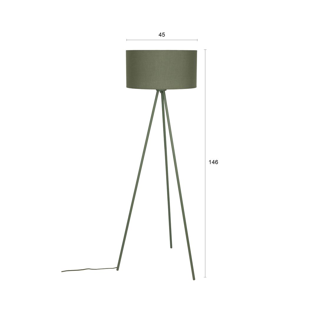 White Label Living Vloerlamp Susie Groen