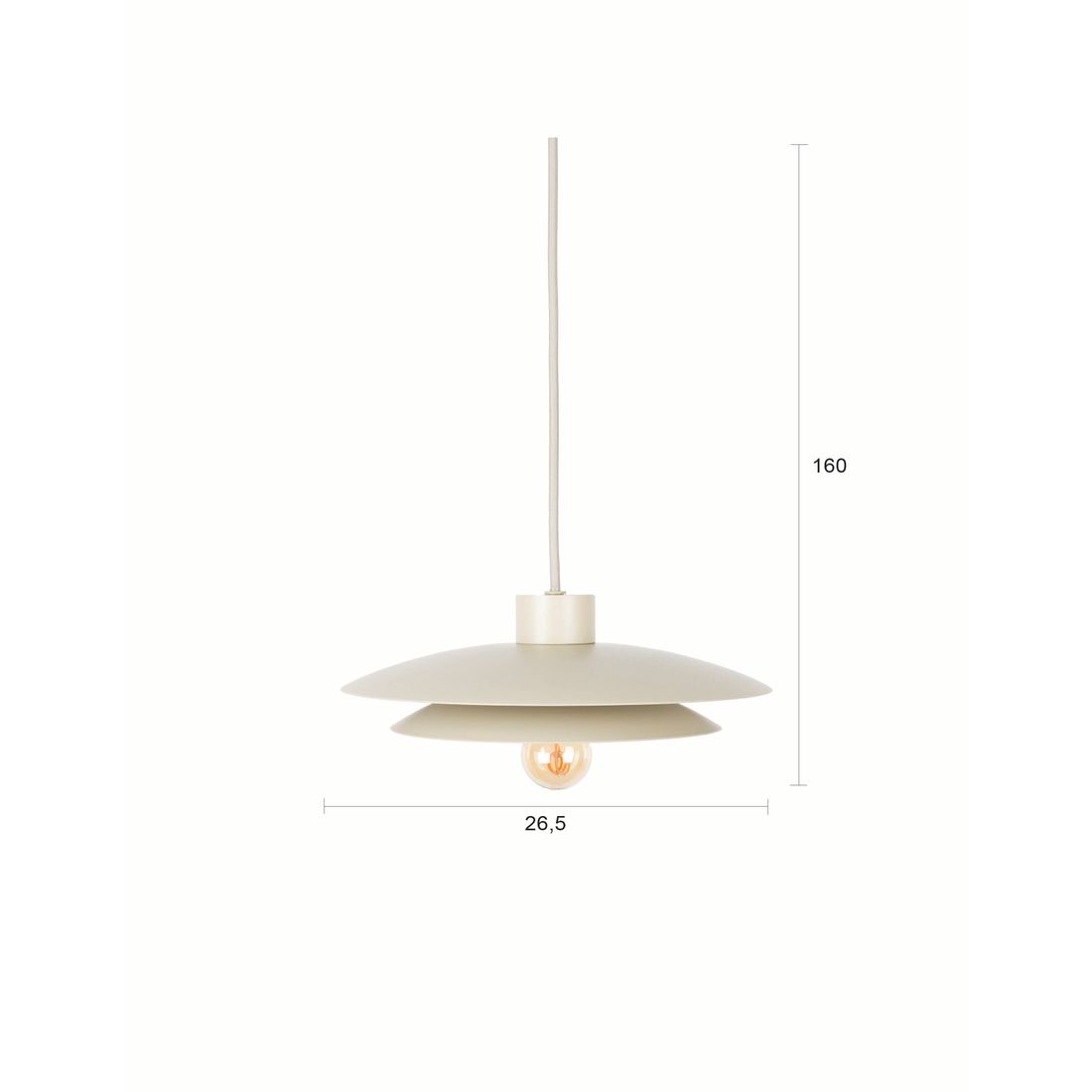 White Label Living Hanglamp Wubbo Beige