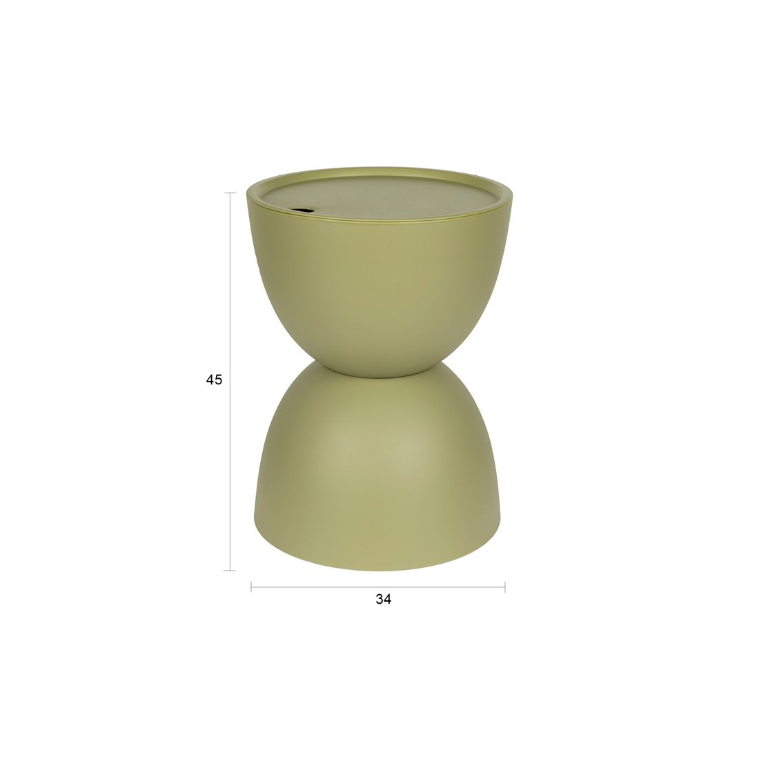 White Label Living Bijzettafel Buiten Mara Groen