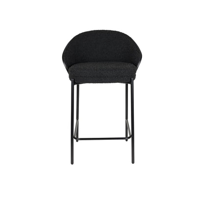 Dutchbone Barkruk Rodin Bouclé Zwart