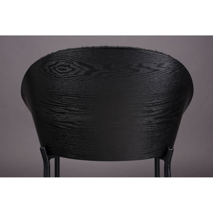 Dutchbone Barkruk Rodin Bouclé Zwart