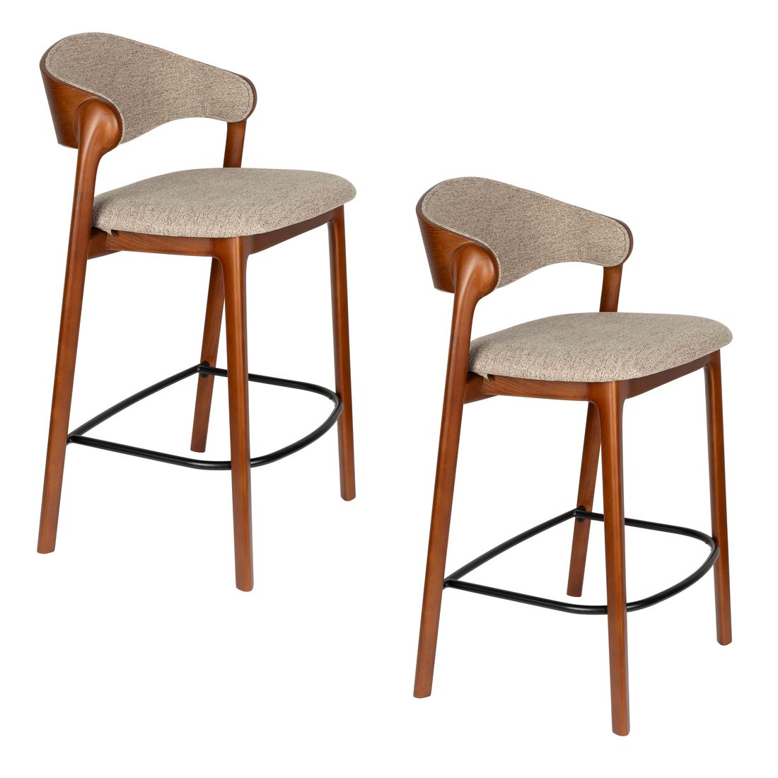 Dutchbone Barkruk Babington Walnoot