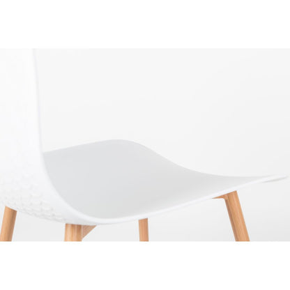 White Label Living Eetkamerstoel Leon Wit