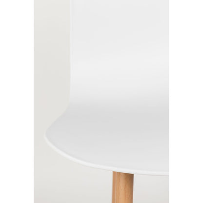 White Label Living Eetkamerstoel Leon Wit