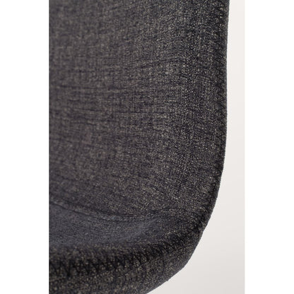 White Label Living Eetkamerstoel Lester Zwart