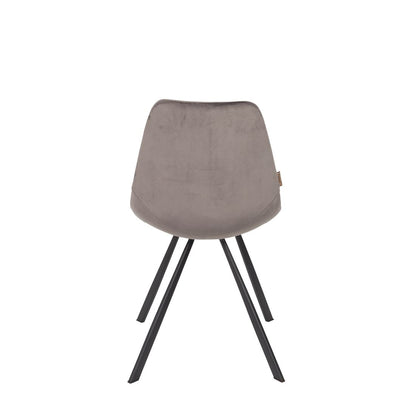 Dutchbone Eetkamerstoel Franky Velvet Grijs