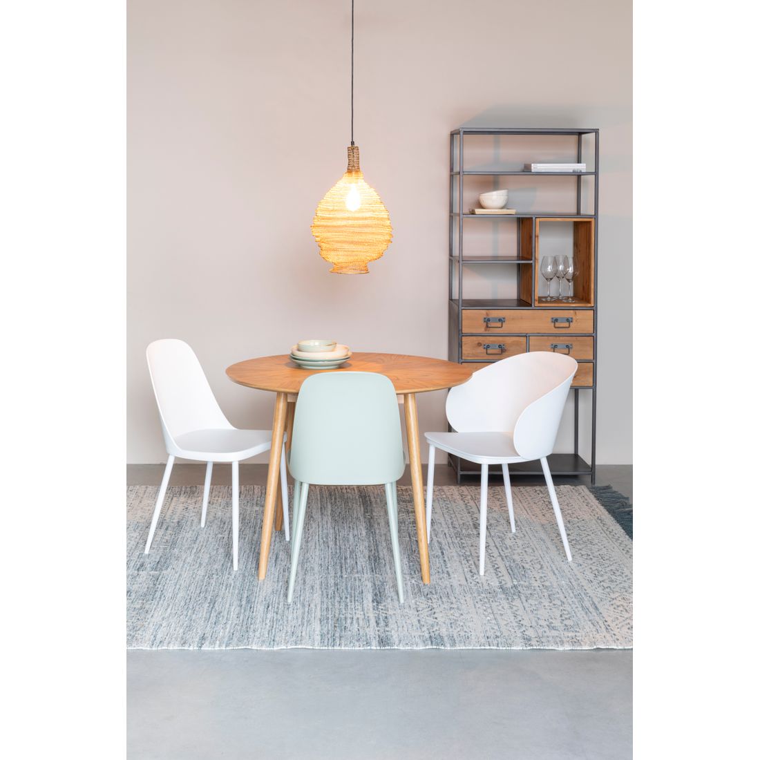 White Label Living Eetkamerstoel Pip Groen