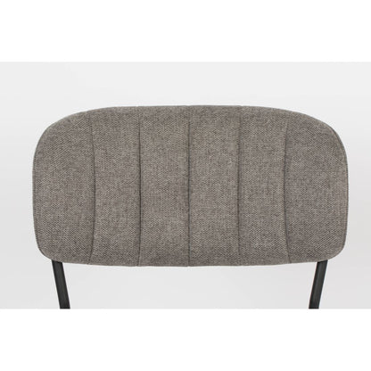 White Label Living Eetkamerstoel Jolien Zwart/Grijs