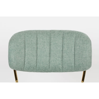 White Label Living Eetkamerstoel Jolien Goud Lichtgroen