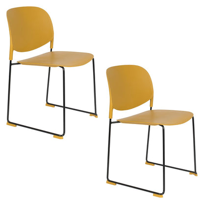White Label Living Eetkamerstoel Stacks Okergeel