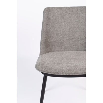 White Label Living Eetkamerstoel Lionel Grijs