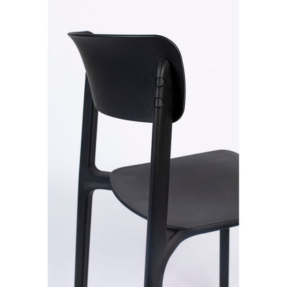 White Label Living Eetkamerstoel & Tuinstoel Clive Zwart