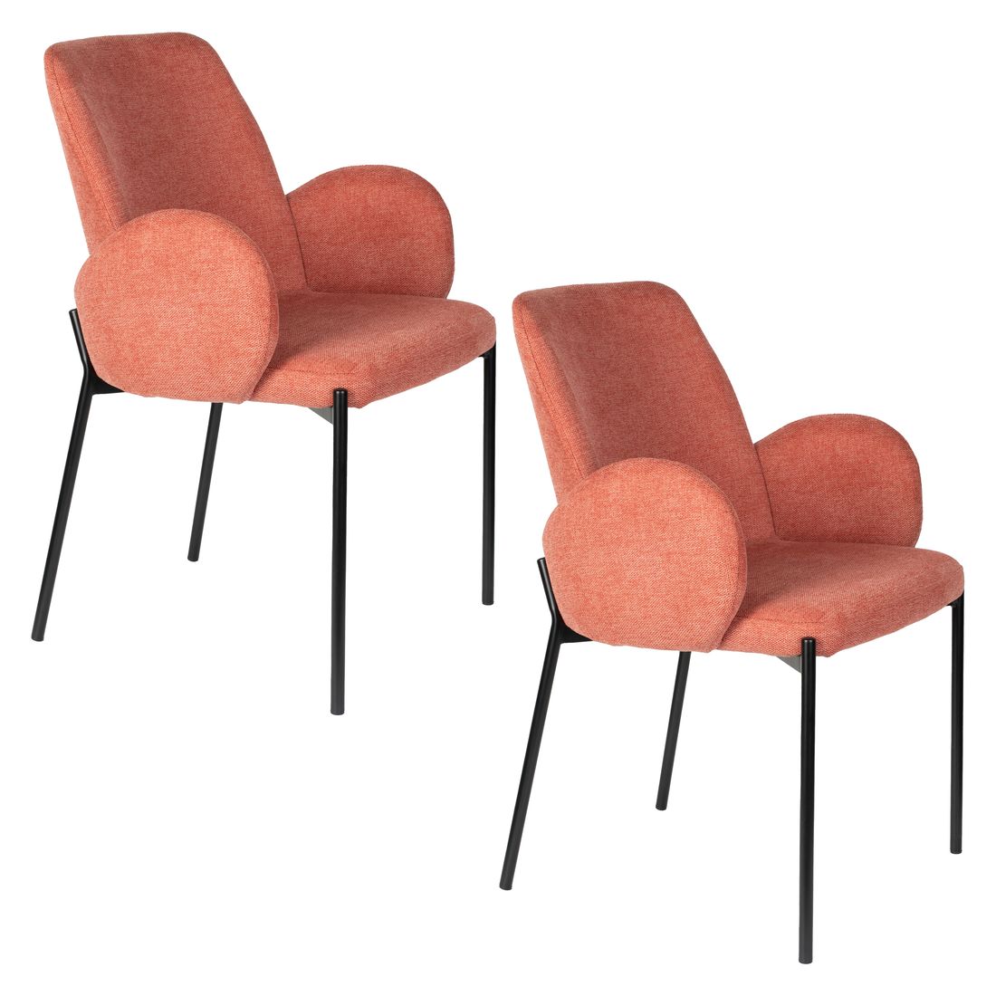 White Label Living Eetkamerstoel Tjarda Roze