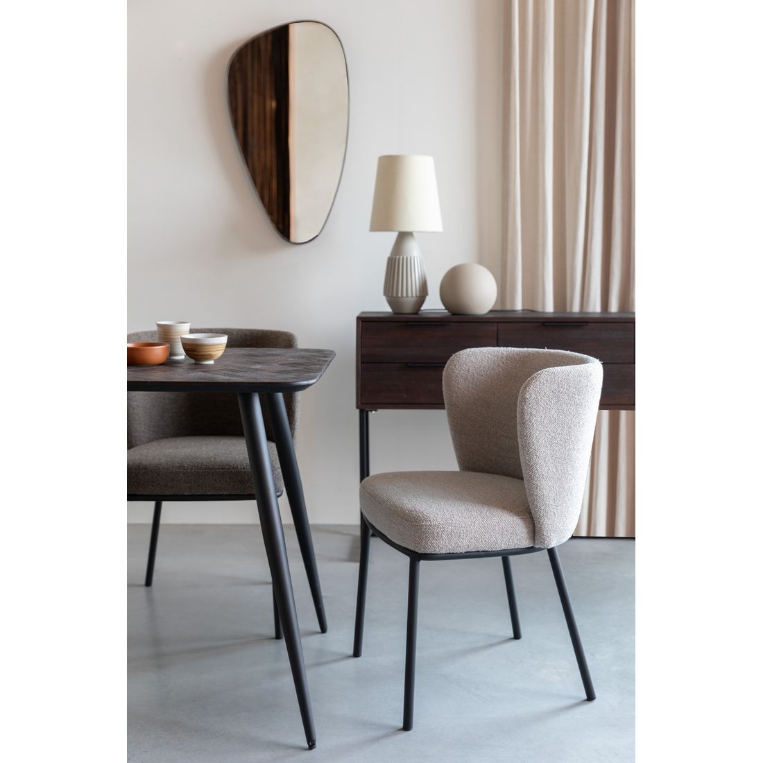 White Label Living Eetkamerstoel Guus Bruin