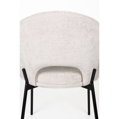 White Label Living Eetkamerstoel Dando Wit