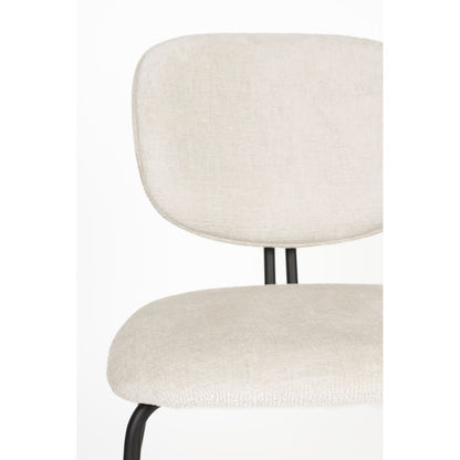 White Label Living Eetkamerstoel Bouton Wit